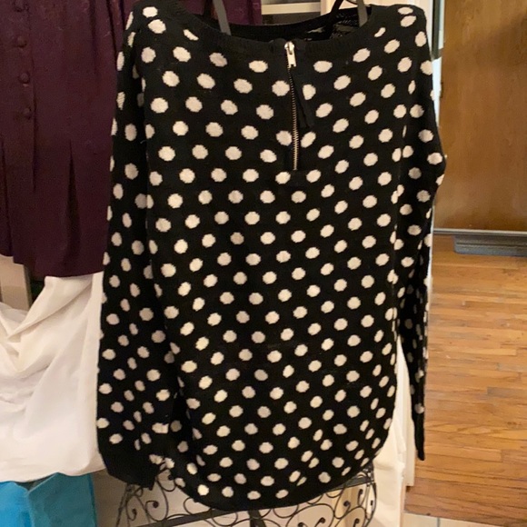 H&M black w/white polka dot sweater size S - Picture 5 of 5